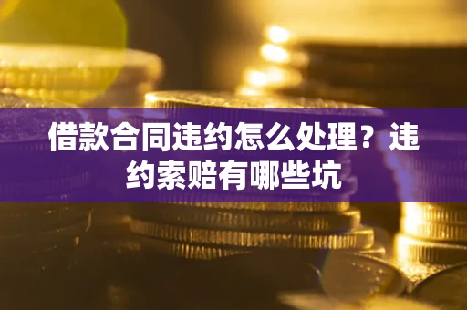 武汉借款合同违约怎么处理？违约索赔有哪些坑