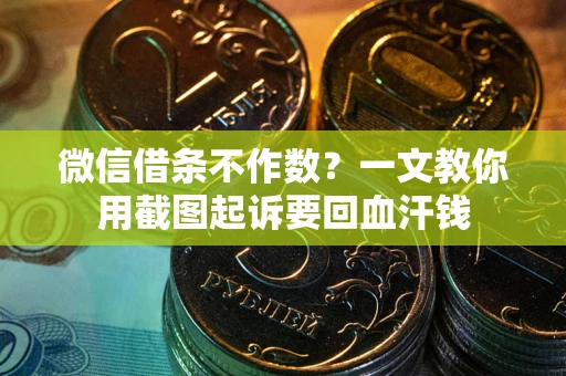 武汉微信借条不作数？一文教你用截图起诉要回血汗钱