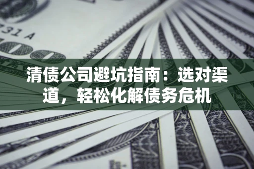 武汉清债公司避坑指南：选对渠道，轻松化解债务危机