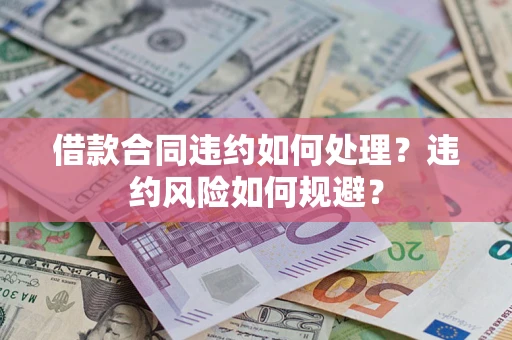 武汉借款合同违约如何处理？违约风险如何规避？