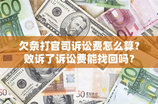 武汉欠条打官司诉讼费怎么算？败诉了诉讼费能找回吗？