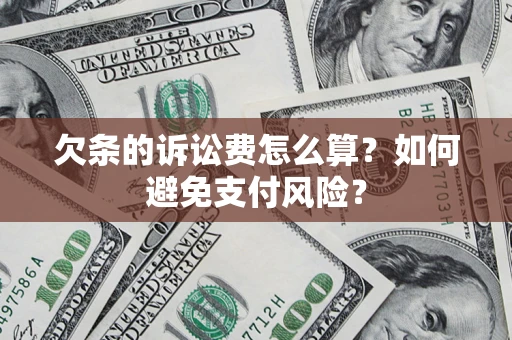 武汉欠条的诉讼费怎么算？如何避免支付风险？